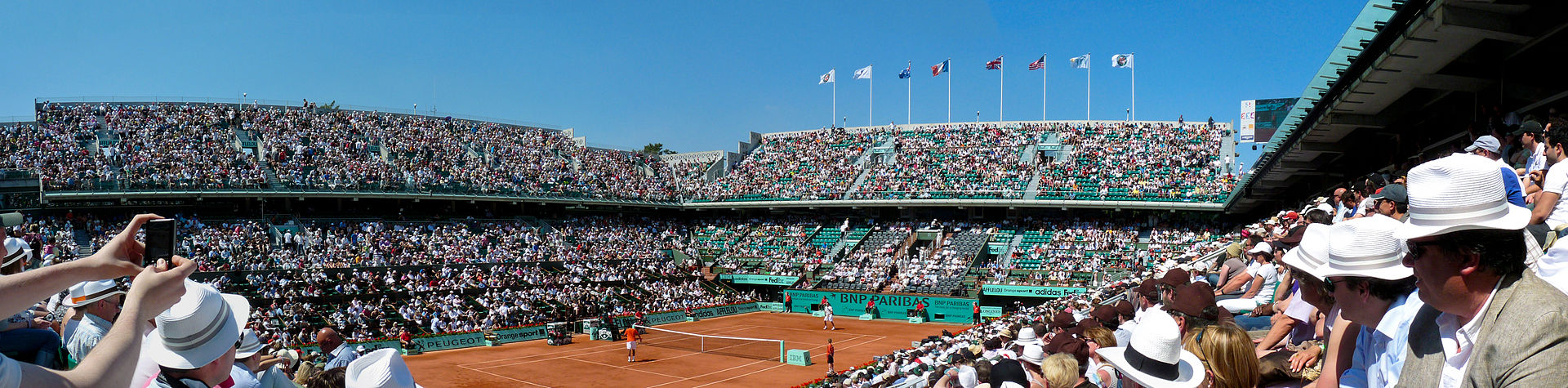 Court Philippe Chatrier 1er tour de Roland Garros 2010 tennis french open