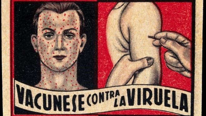 cartel vacunación contra la viruela