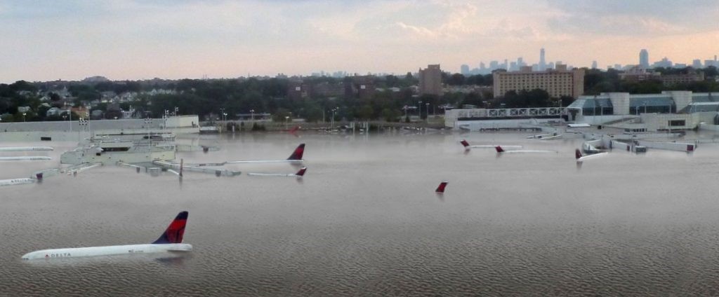 imagen aeropuerto inundado